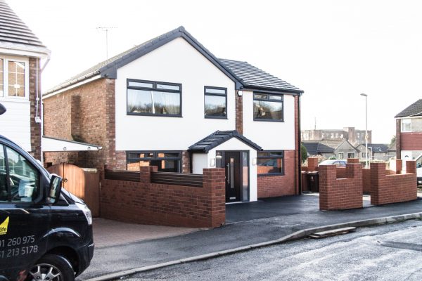 Double storey side and single storey rear house extensions, Manchester